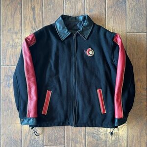 Vintage Y2K Ottawa Senators Varsity Leather Jacket